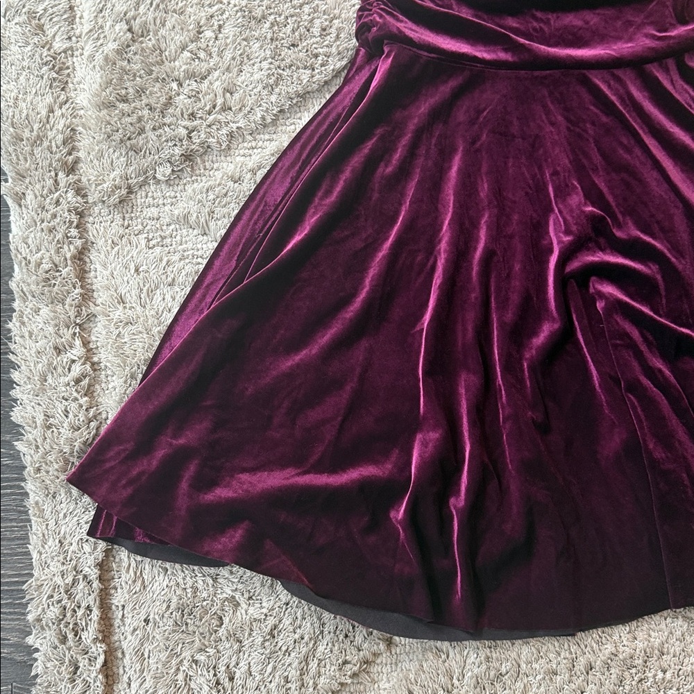 Karlie Free People Dress Sz Large Velvet Pink Purple Cocktail Dress / strapless - Picture 3 of 8